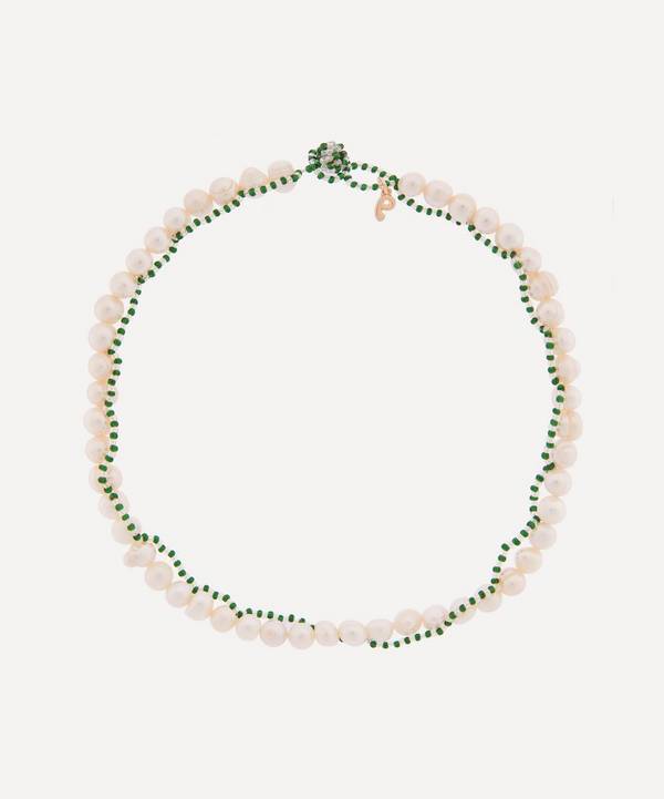 Pura Utz - Twisted Green Pearl and Bead Necklace image number 0