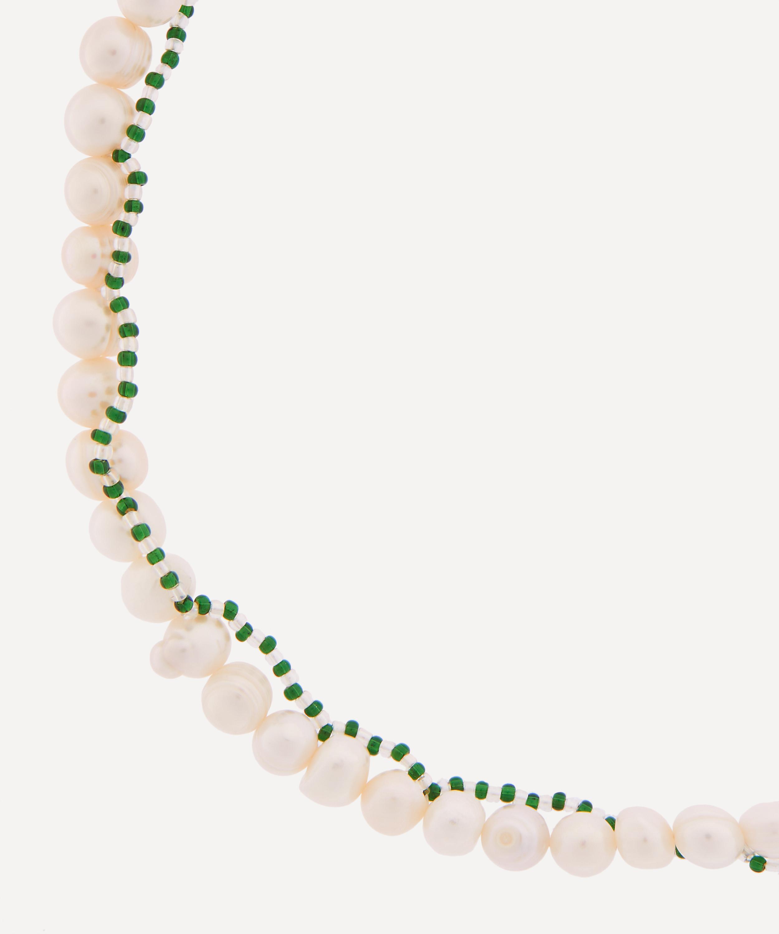 Pura Utz - Twisted Green Pearl and Bead Necklace image number 1