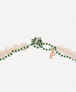 Pura Utz - Twisted Green Pearl and Bead Necklace image number 2