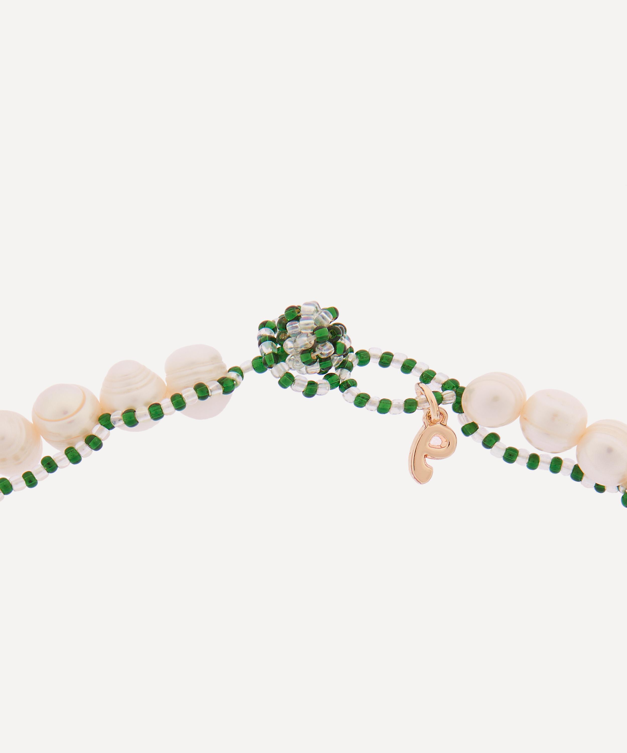 Pura Utz - Twisted Green Pearl and Bead Necklace image number 2