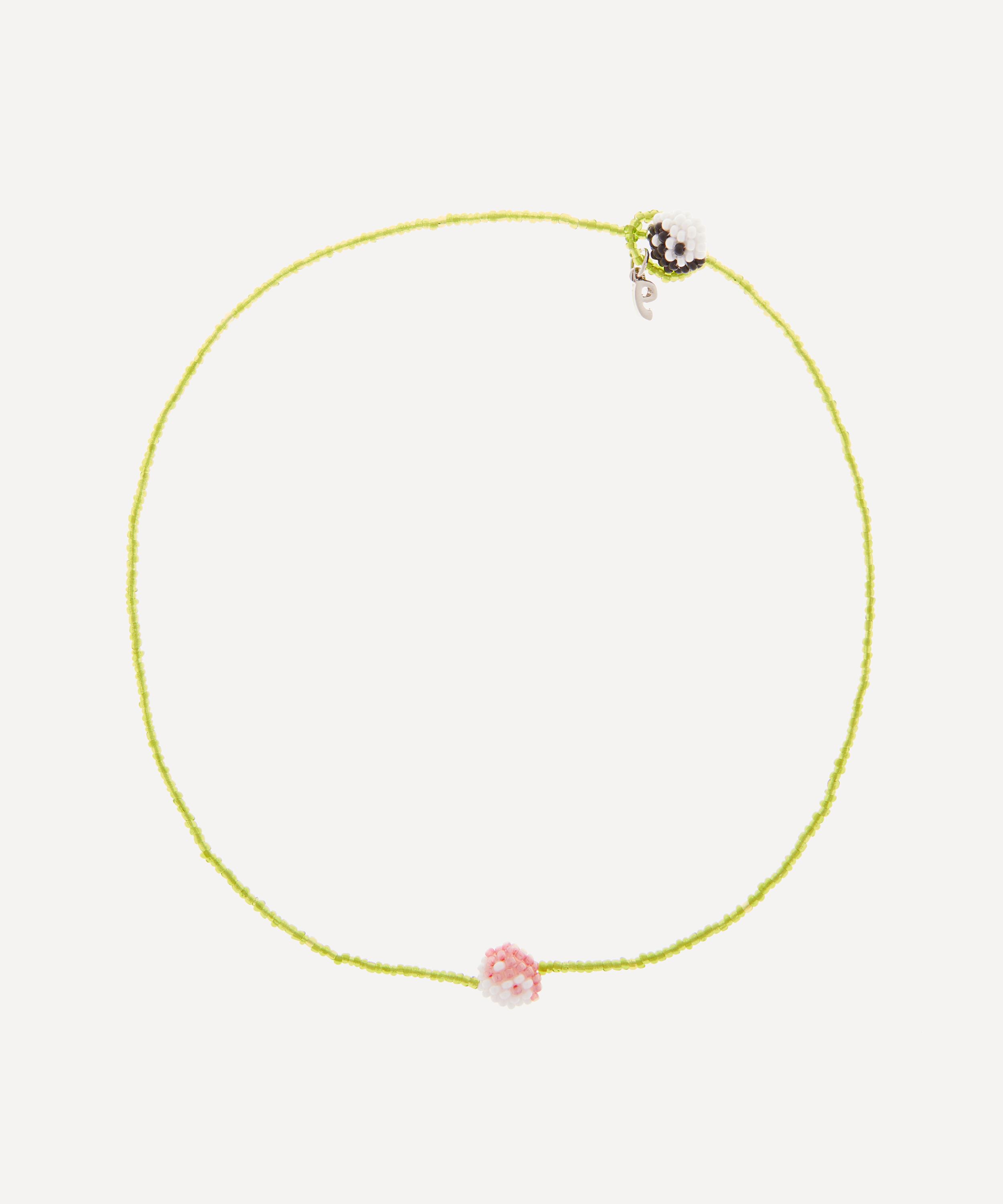 Pura Utz - Simple Green Yin Yang Bead Necklace image number 0