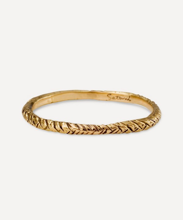 Satomi Kawakita - 18ct Gold Solid Simple Band Ring image number null