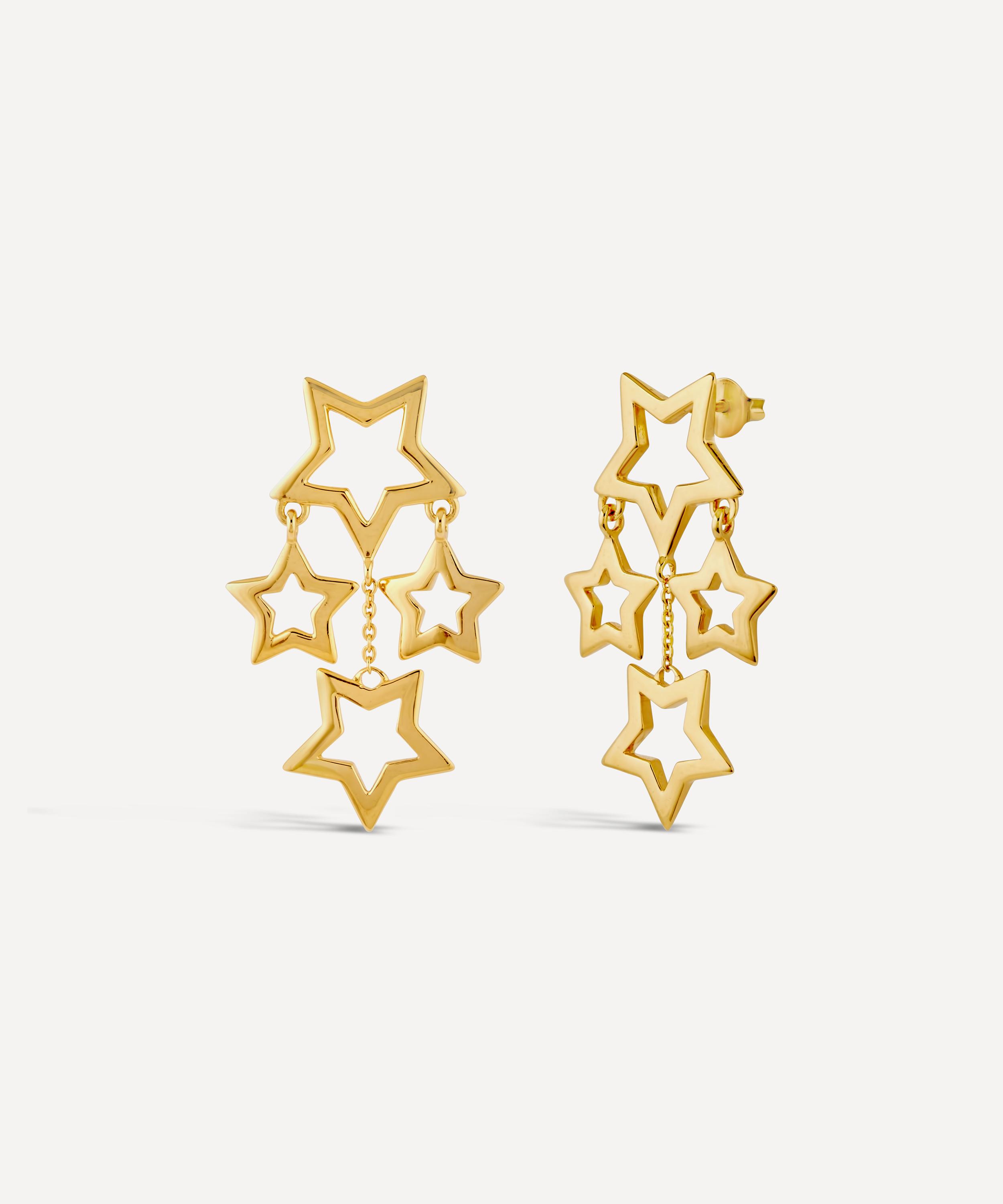 Dinny Hall - 22ct Gold-Plated Vermeil Silver Stargazer Mini Chandelier Drop Earrings image number 0