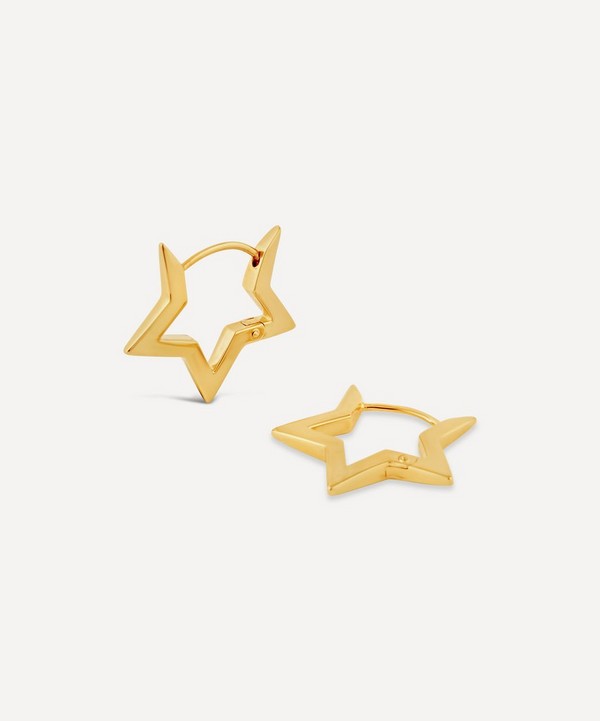Dinny Hall - 22ct Gold-Plated Vermeil Silver Stargazer Click Hoop Earrings image number null