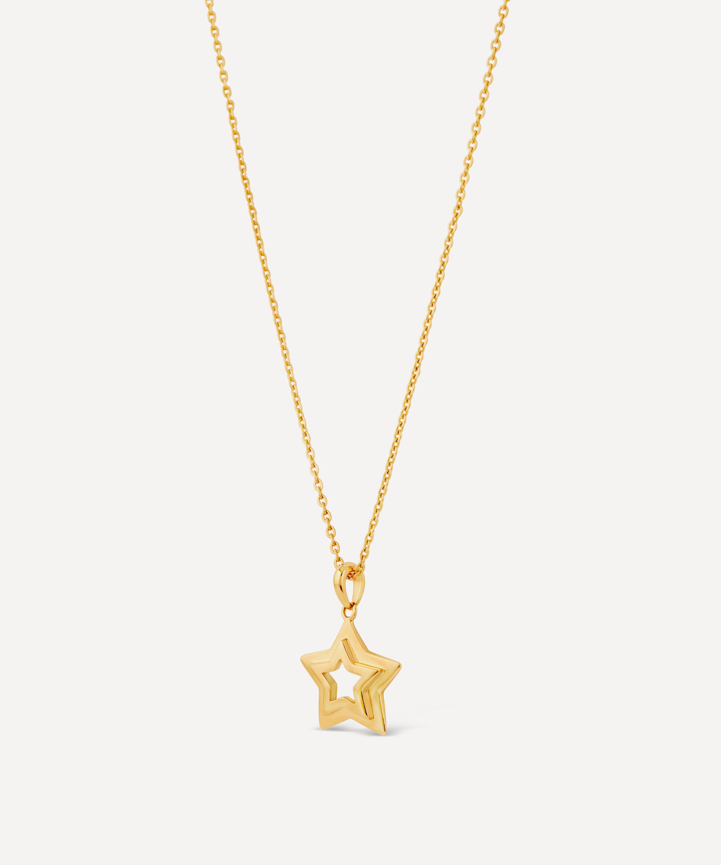 Dinny Hall - 22ct Gold-Plated Vermeil Silver Stargazer Double Star Pendant Necklace image number 2