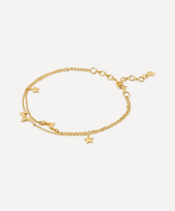 Dinny Hall - 22ct Gold-Plated Vermeil Silver Stargazer Double Chain Wristlet Bracelet image number null