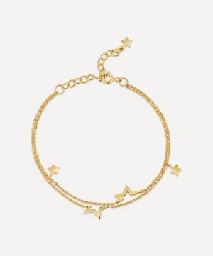 Dinny Hall - 22ct Gold-Plated Vermeil Silver Stargazer Double Chain Wristlet Bracelet image number 2