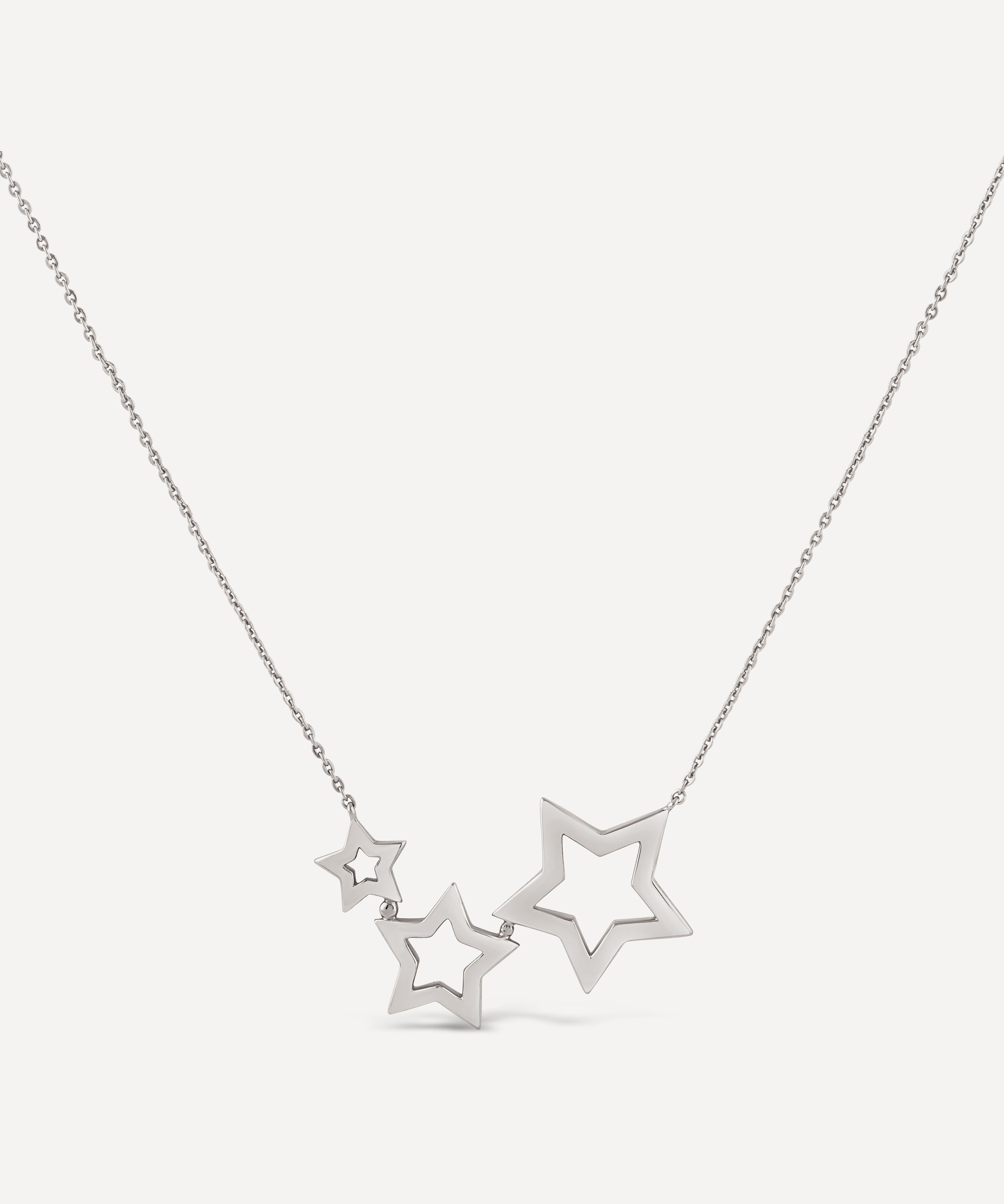 Dinny Hall Sterling Silver Stargazer Triptych Pendant Necklace