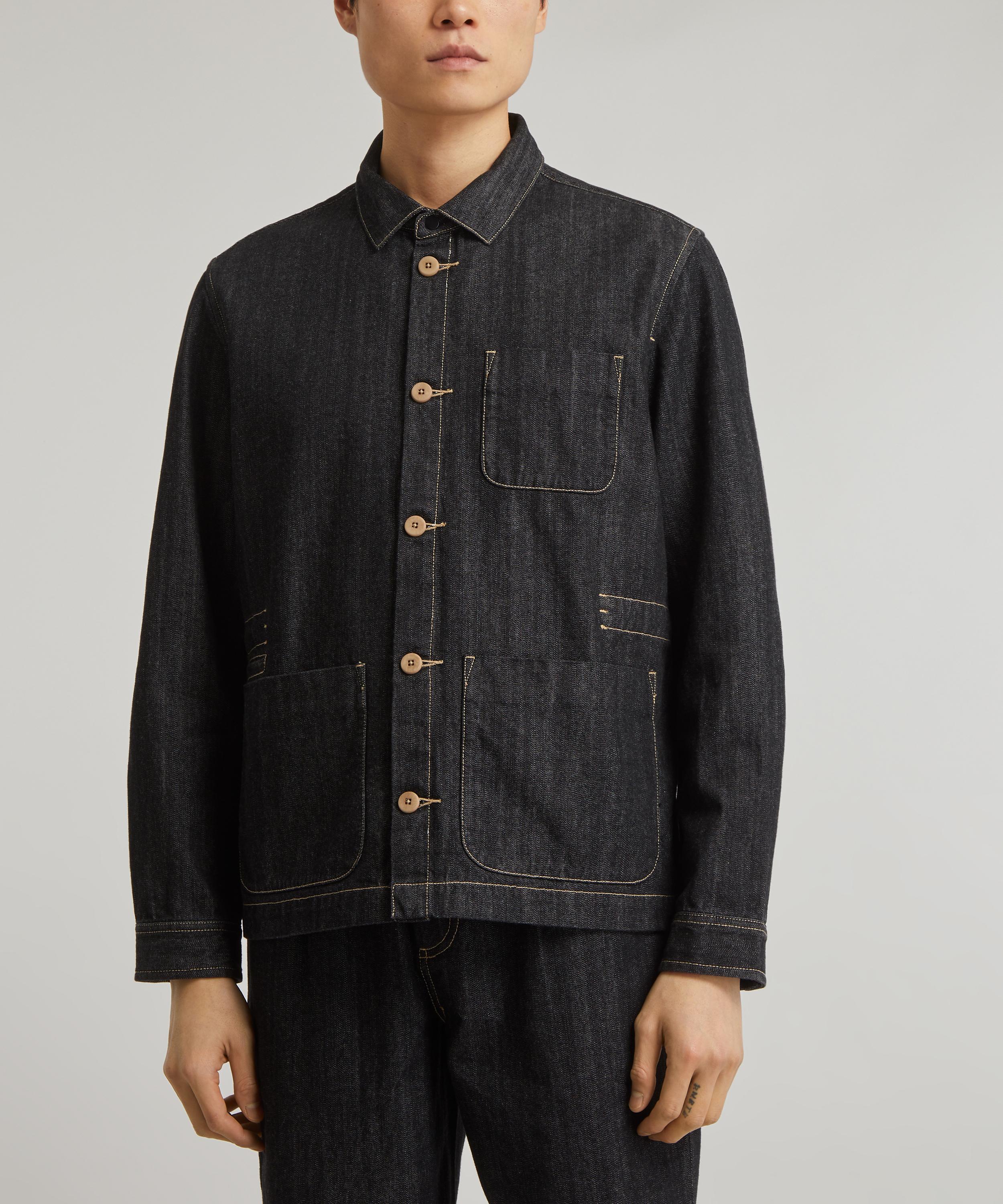 Assembly label clearance black denim jacket