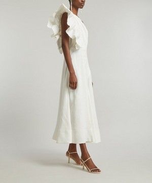 Aje - Bonjour Asymmetric Midi-Dress image number 2