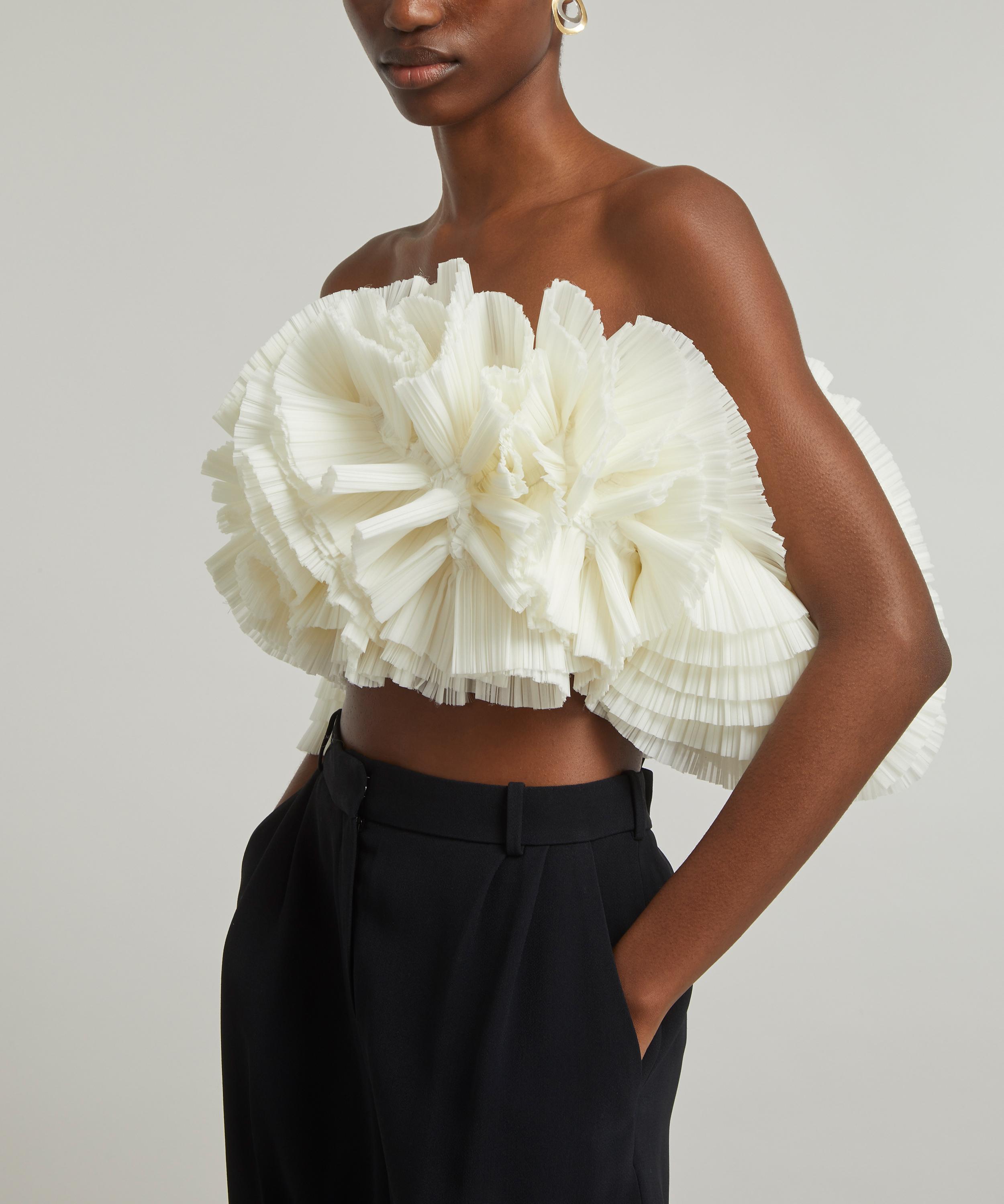 Lucky Brand Ruffled Pleated Crop Top