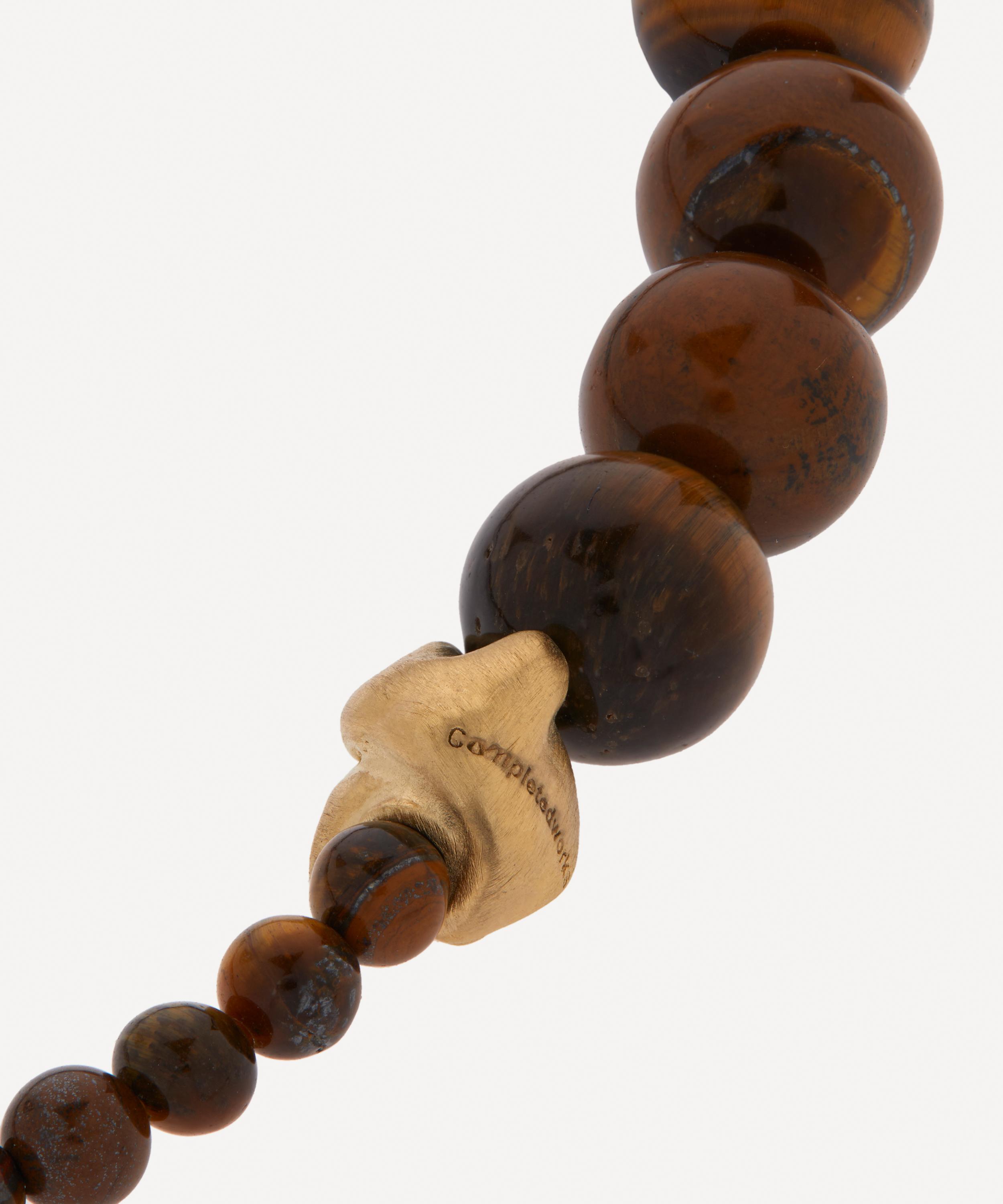 Completedworks - 14ct Gold-Plated Vermeil Silver Tidelands Tiger’s Eye Necklace image number 1
