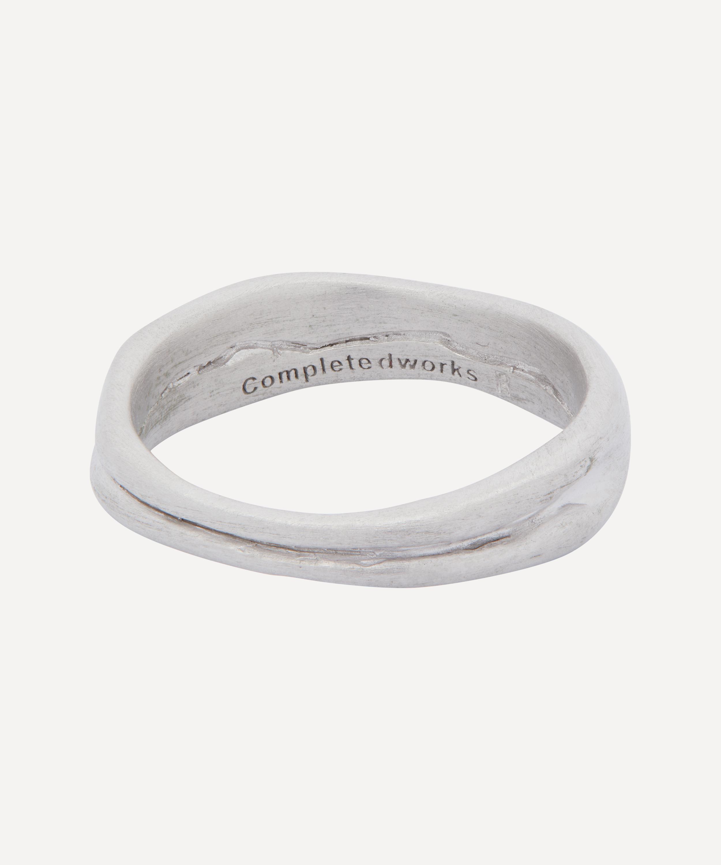 Completedworks - Platinum-Plated Sterling Silver Deflated Ring image number 