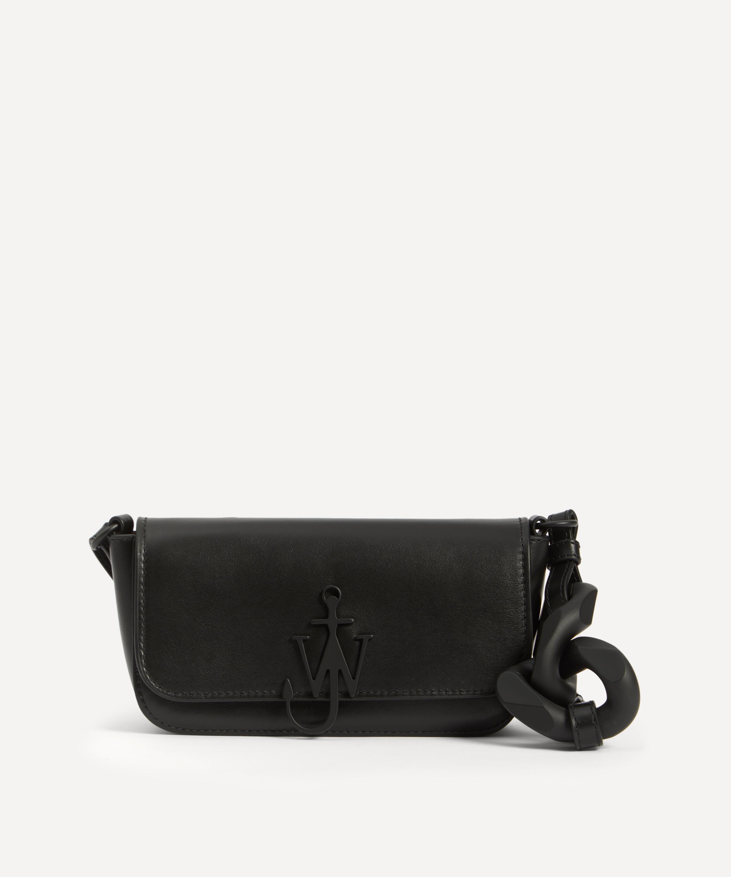 ANCHOR CHAIN BAG - LEATHER SHOULDER BAG in black