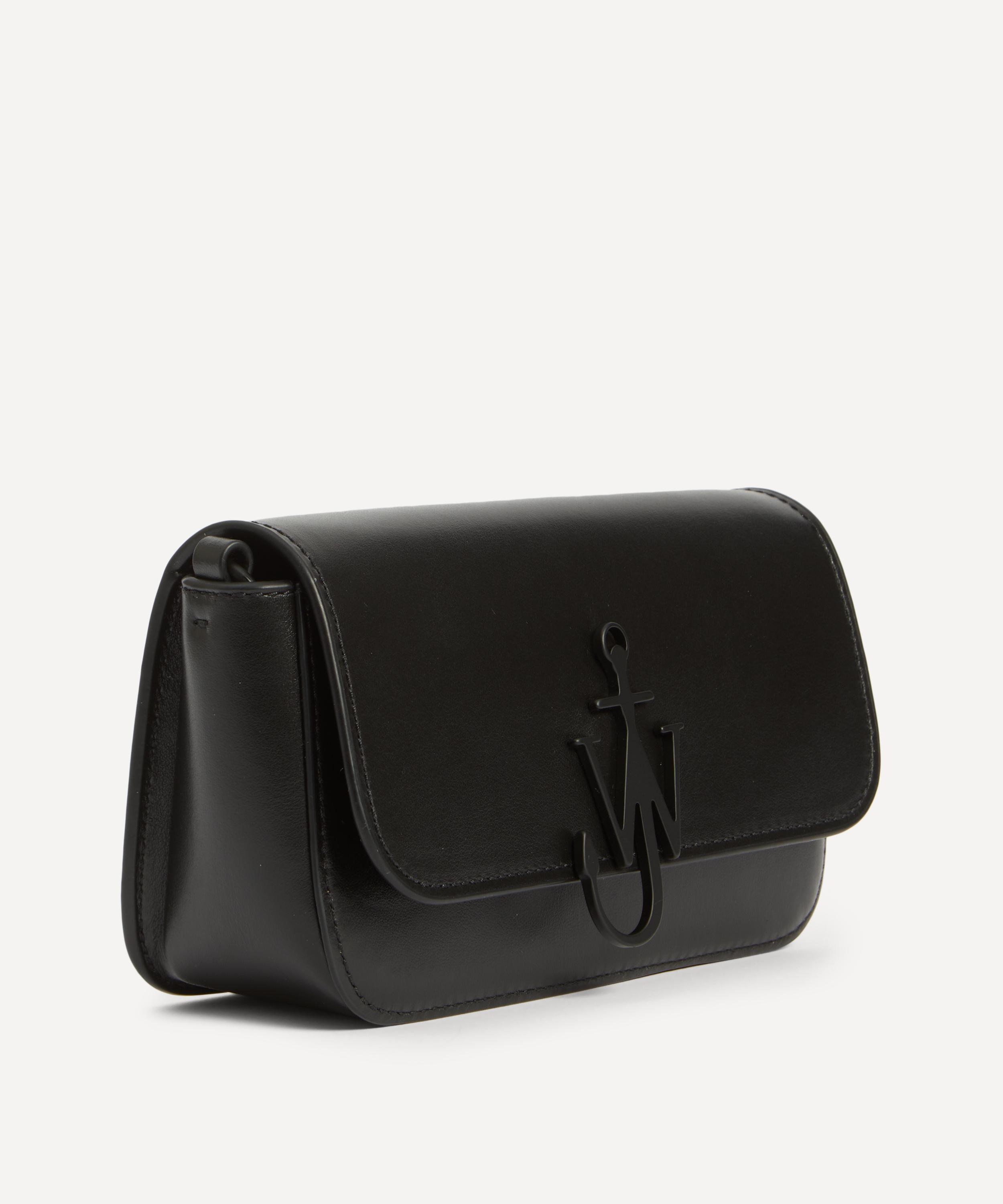 ANCHOR CHAIN BAG - LEATHER SHOULDER BAG in black