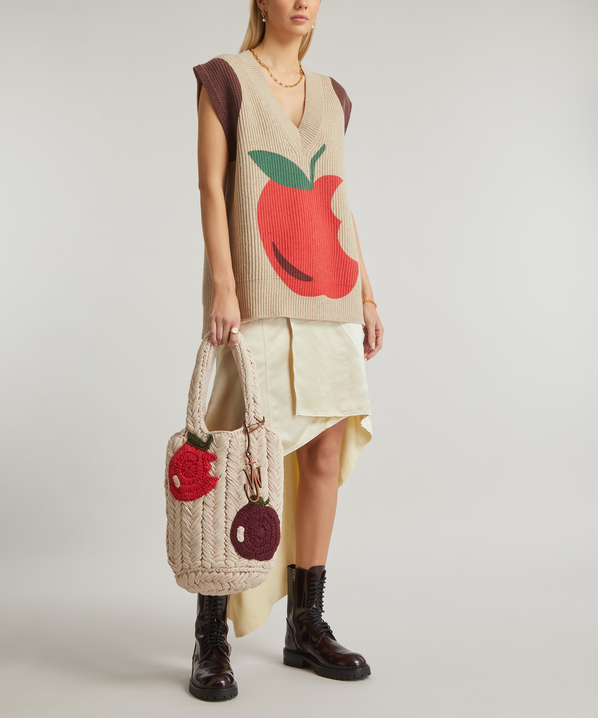 JW Anderson Apple Knitted Shopper Tote Bag | Liberty