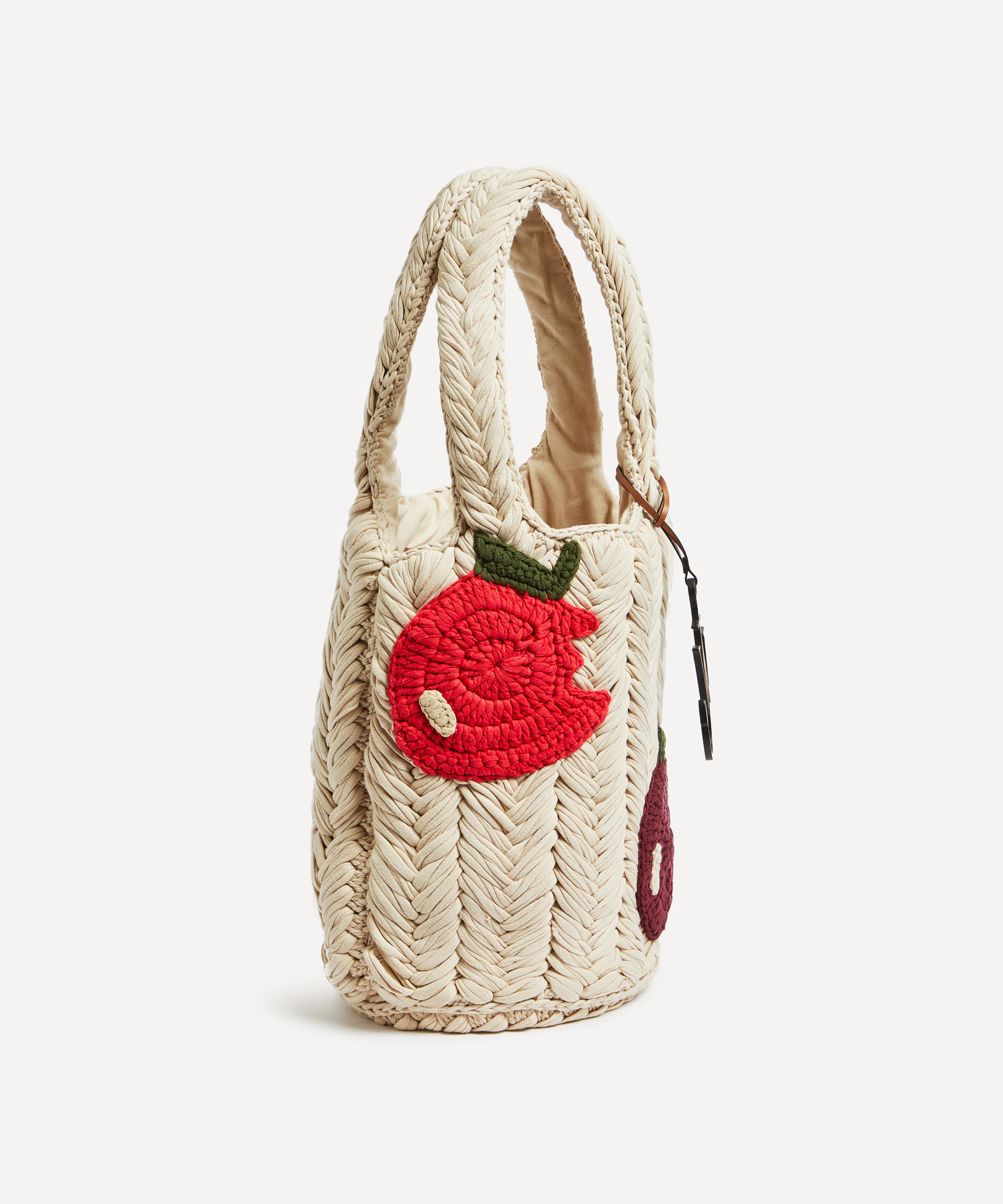 JW Anderson - Apple Knitted Shopper Tote Bag image number 2