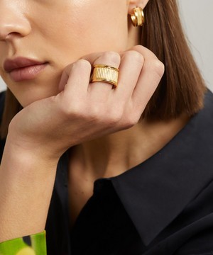 Aymer Maria - 18ct Gold-Plated Recycled Pilastro Ring VII image number 1