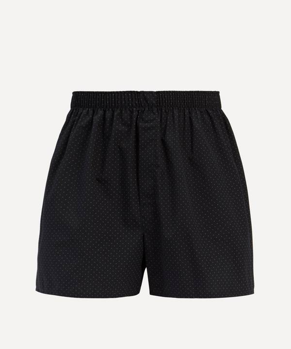 Sunspel - Navy Mini Spot Print Boxer Shorts