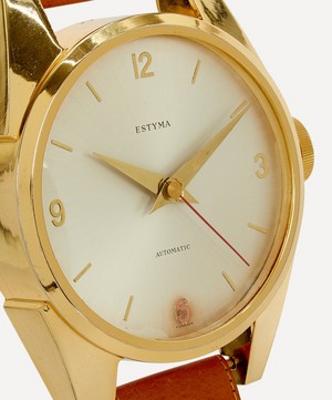Designer Vintage - Rare 1960’s Estyma Gilt Wall Clock Watch image number 3