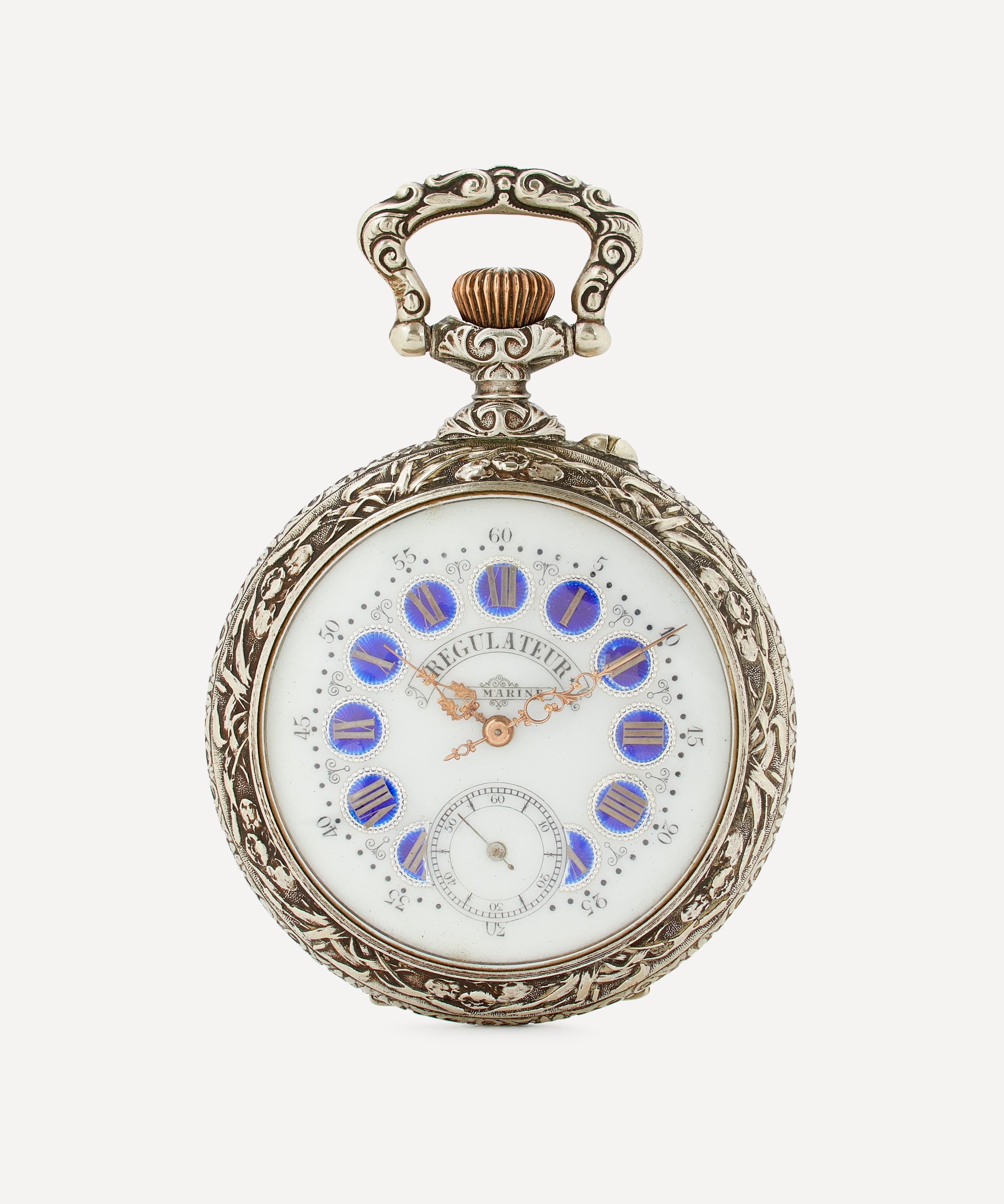 Designer Vintage - Late Victorian Regulateur de Marine Silver Plate Clock