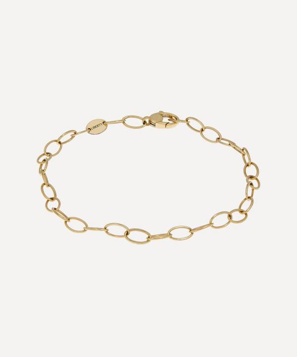 Liberty - 9ct Gold Plain 21cm Link Chain Bracelet