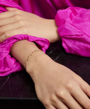 Liberty - 9ct Gold Plain 21cm Link Chain Bracelet image number 1