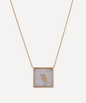 Roxanne First - 9ct Gold Virgo Zodiac Moonstone Necklace image number 0