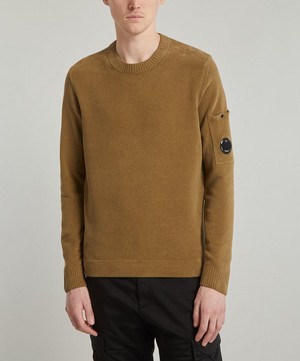 C.P. Company - Chenille Cotton Crew Neck Knit Jumper image number 2