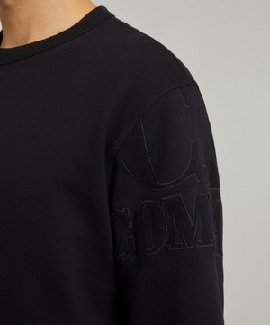 C.P. Company - Diagonal Raised Fleece Sleeve Logo Sweatshirt image number 4