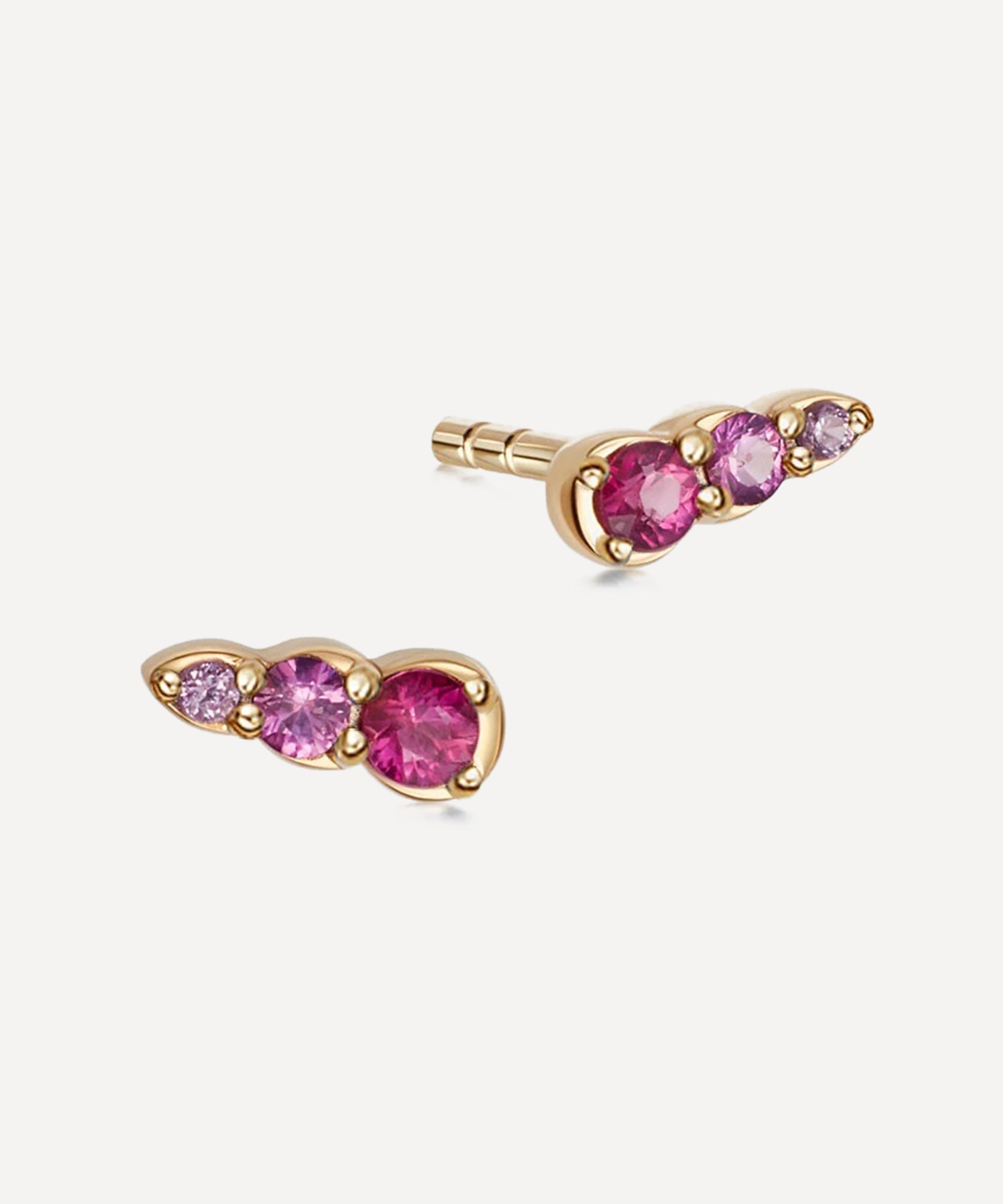 Astley Clarke - 14ct Gold Mini Interstellar Sapphire Stud Earrings image number 0