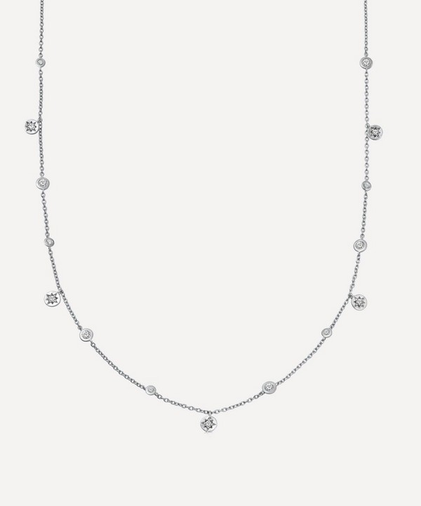 Astley Clarke - Sterling Silver Polaris North Star White Sapphire Station Necklace image number null