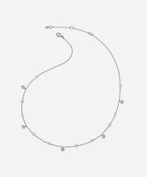 Astley Clarke - Sterling Silver Polaris North Star White Sapphire Station Necklace image number 2