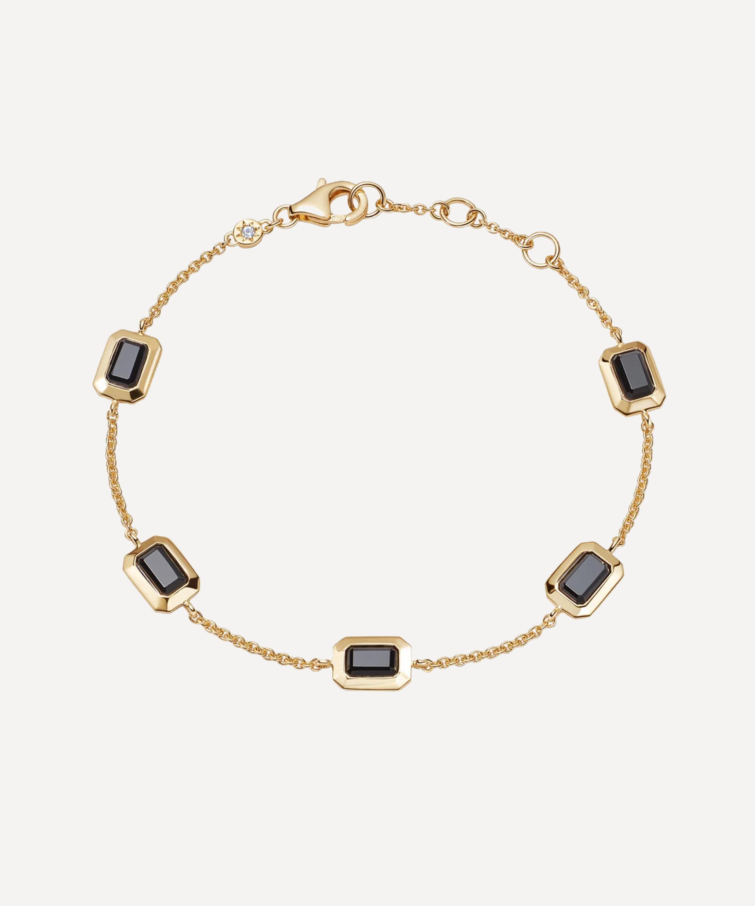 Astley Clarke - 18ct Gold-Plated Vermeil Silver Ottima Black Onyx Tennis Bracelet image number 0