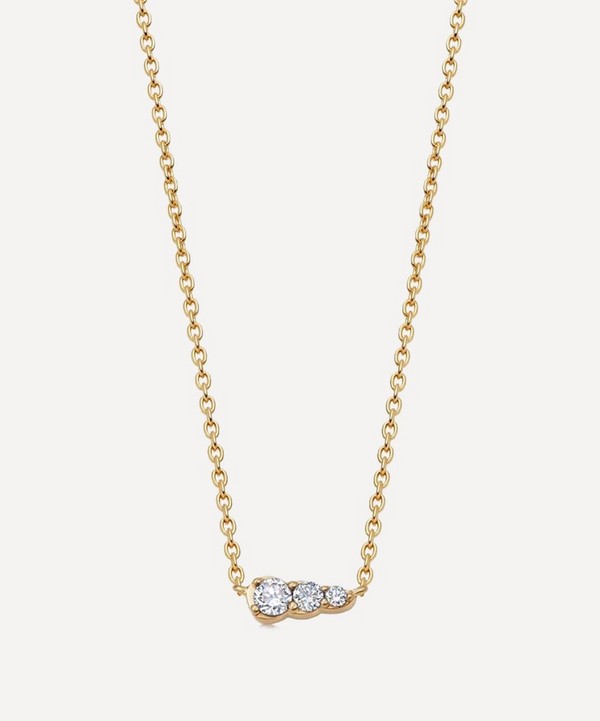 Astley Clarke - 14ct Gold Mini Interstellar Diamond Pendant Necklace image number null