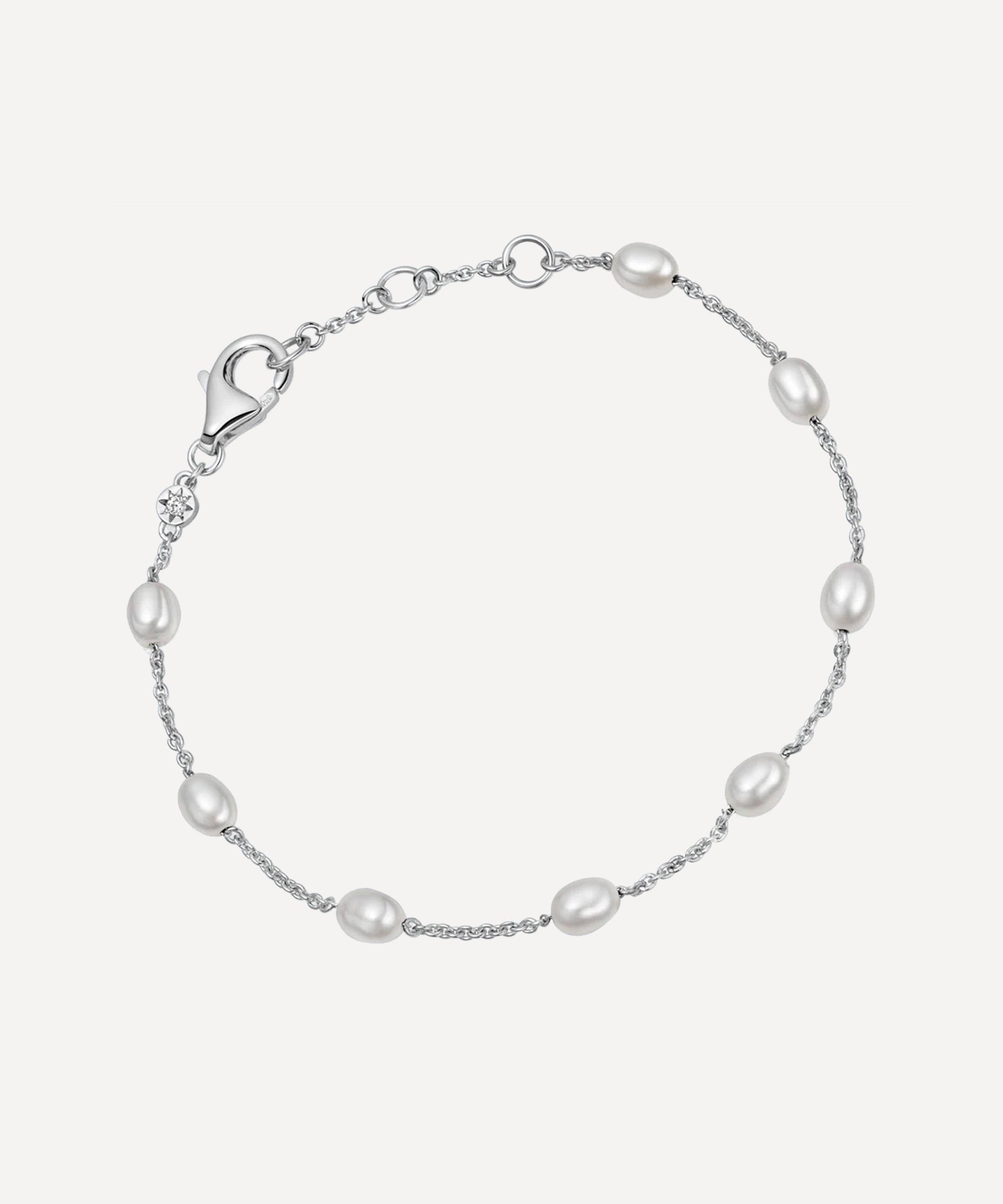 Astley Clarke - Sterling Silver Pearl Biography Chain Bracelet image number 0