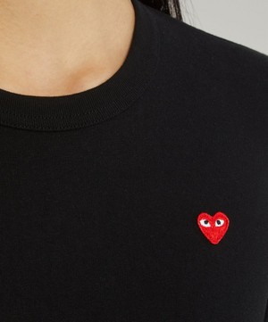 Comme des Garçons Play - Long-Sleeve Heart Appliquéd T-Shirt image number 4