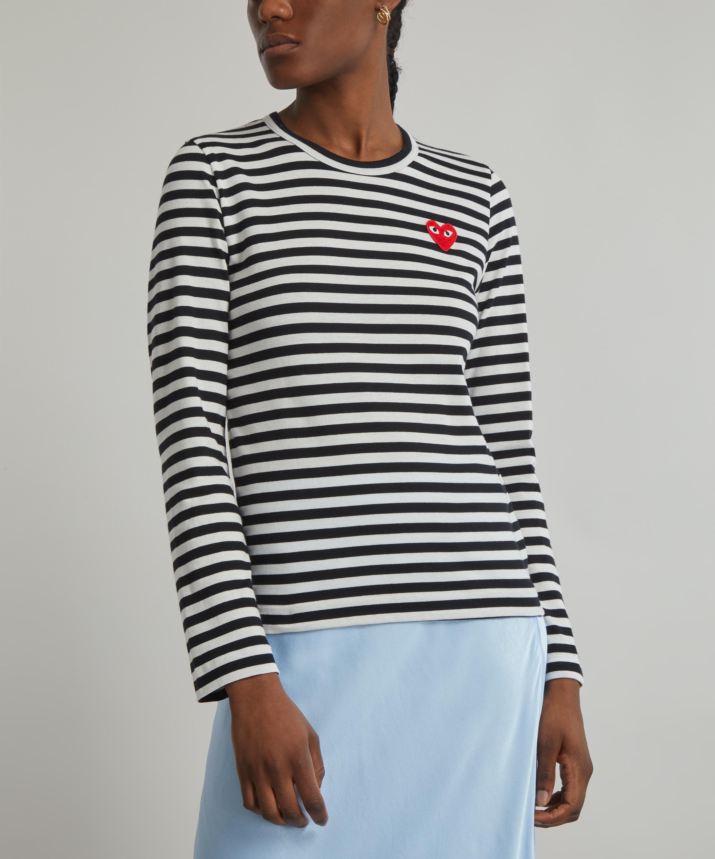 Striped comme best sale des garçons shirt