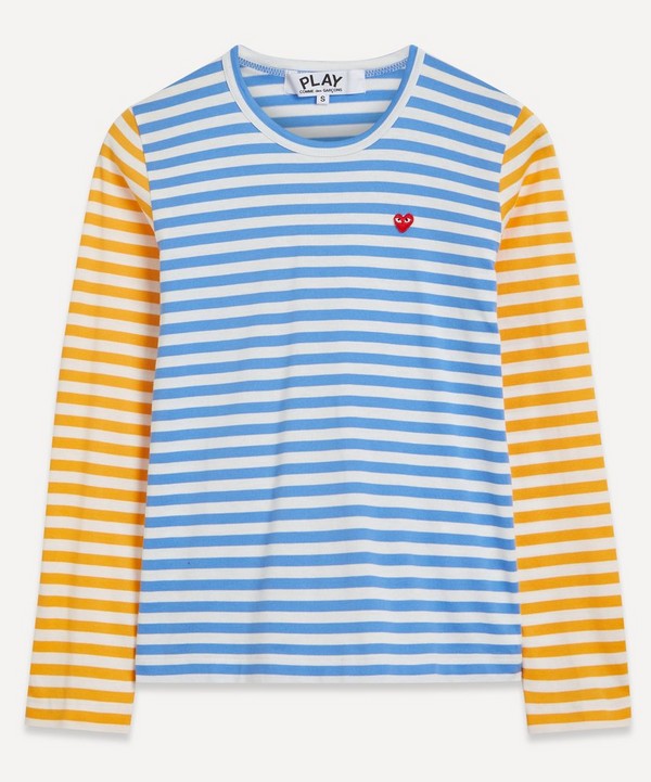 Comme des Garçons Play - Long-Sleeve Bi-Colour Stripe T-Shirt