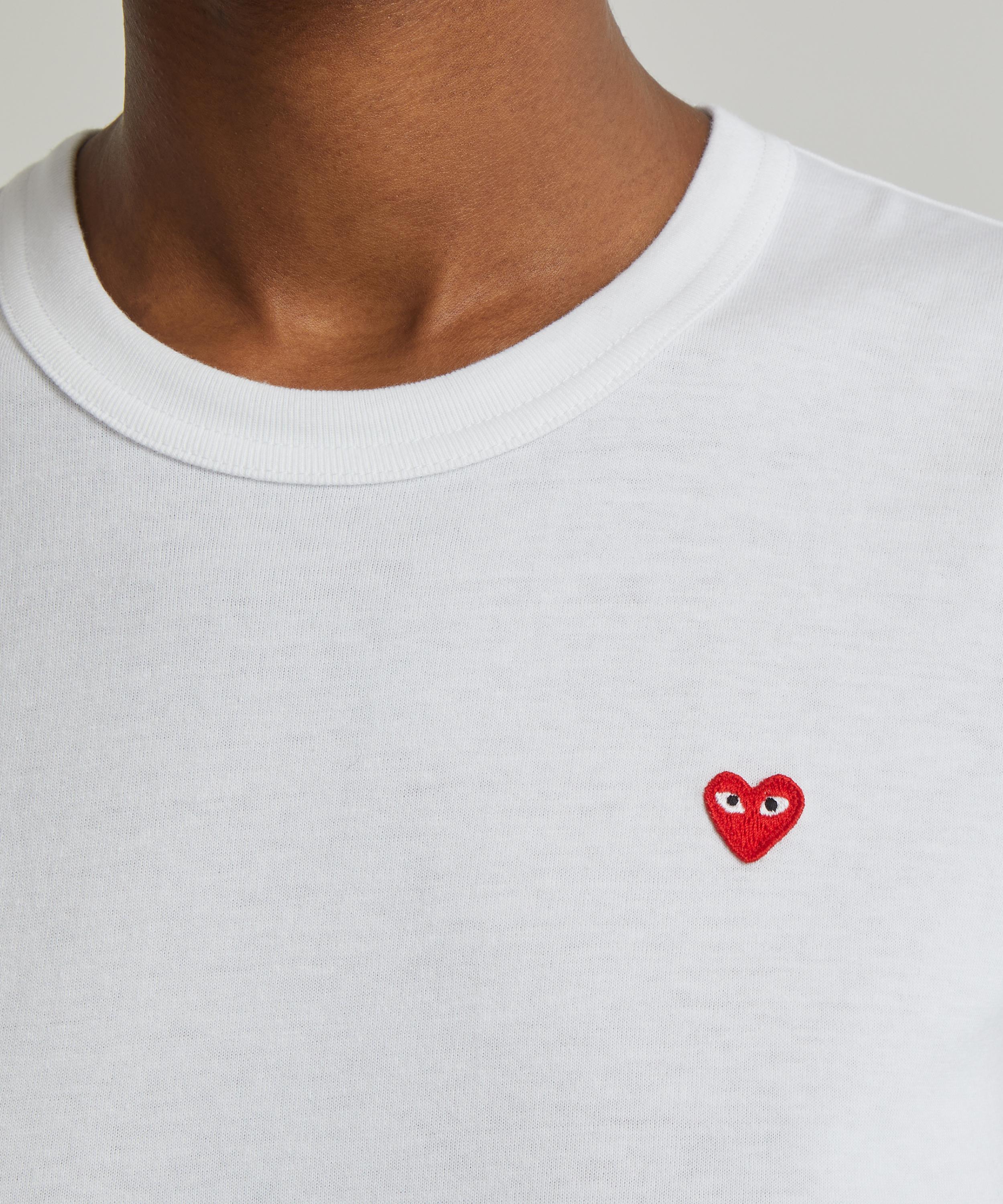 Comme des Garcons Play Short Sleeve Heart Appliqued T Shirt Liberty