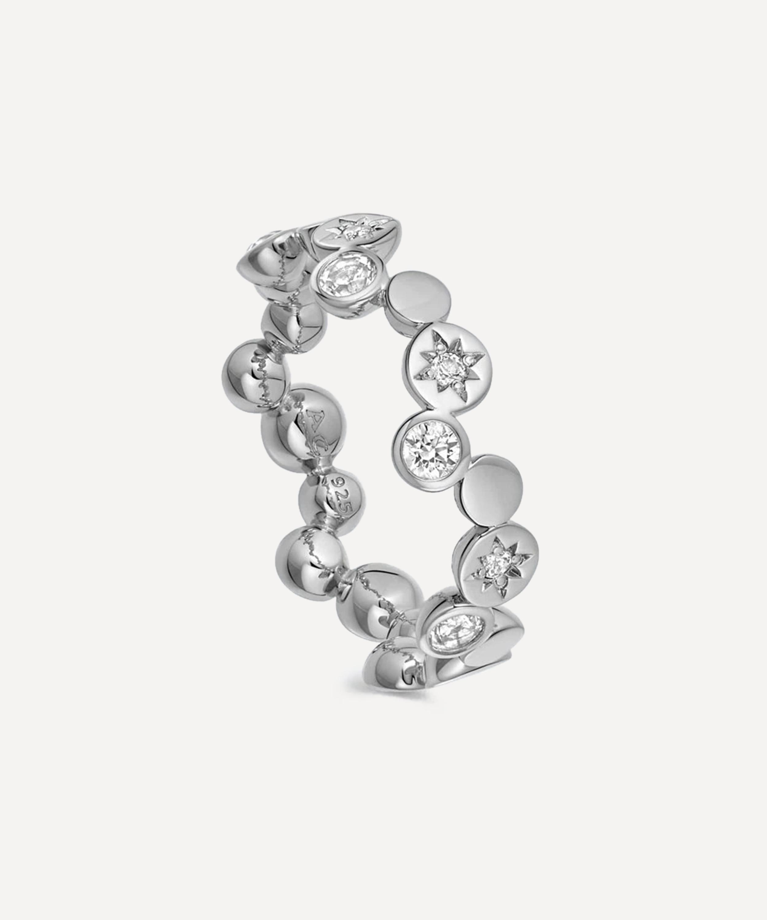 Astley Clarke - Sterling Silver Polaris North Star White Sapphire Ring image number 0