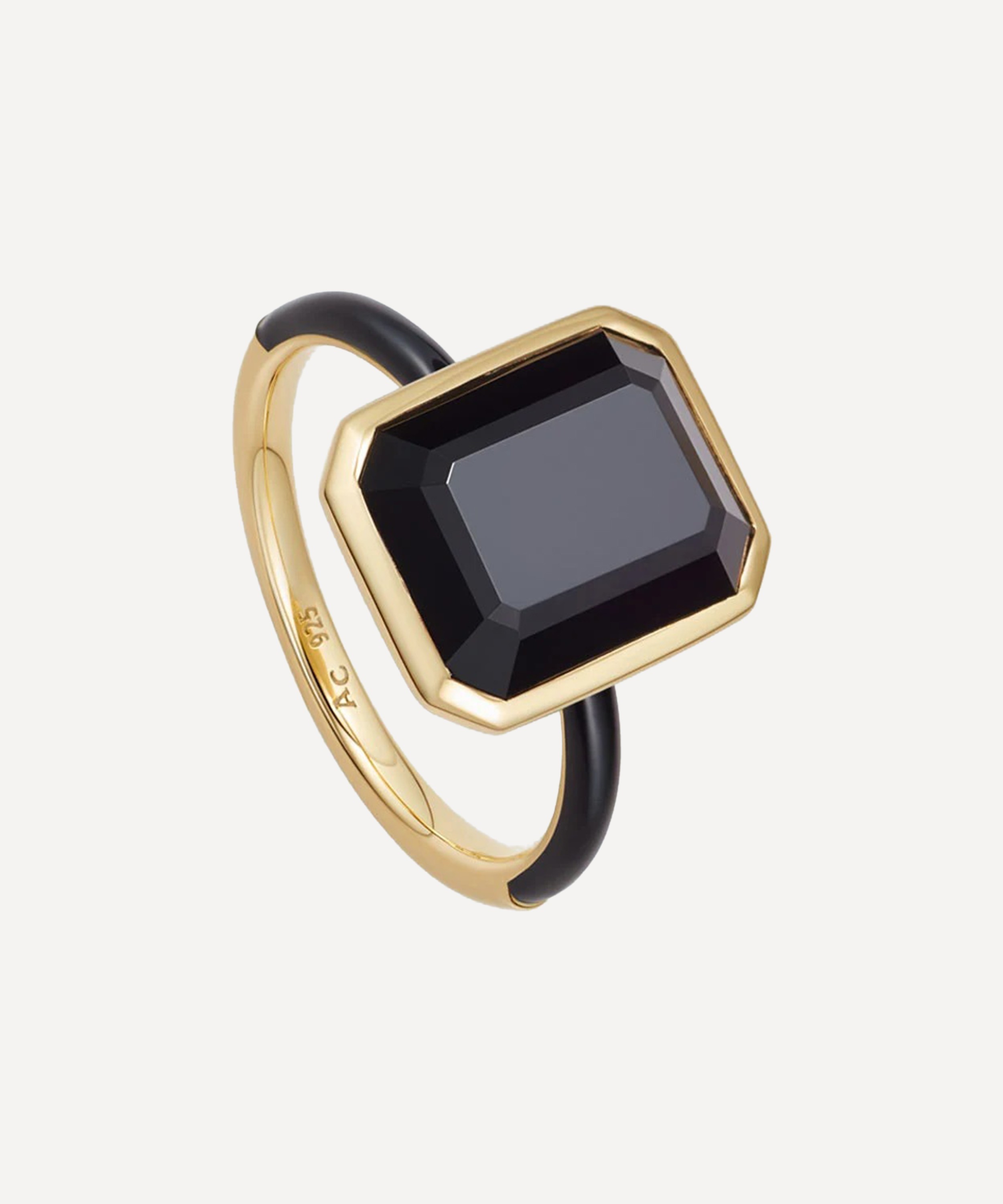 Astley Clarke 18ct Gold-Plated Vermeil Silver Ottima Black Onyx