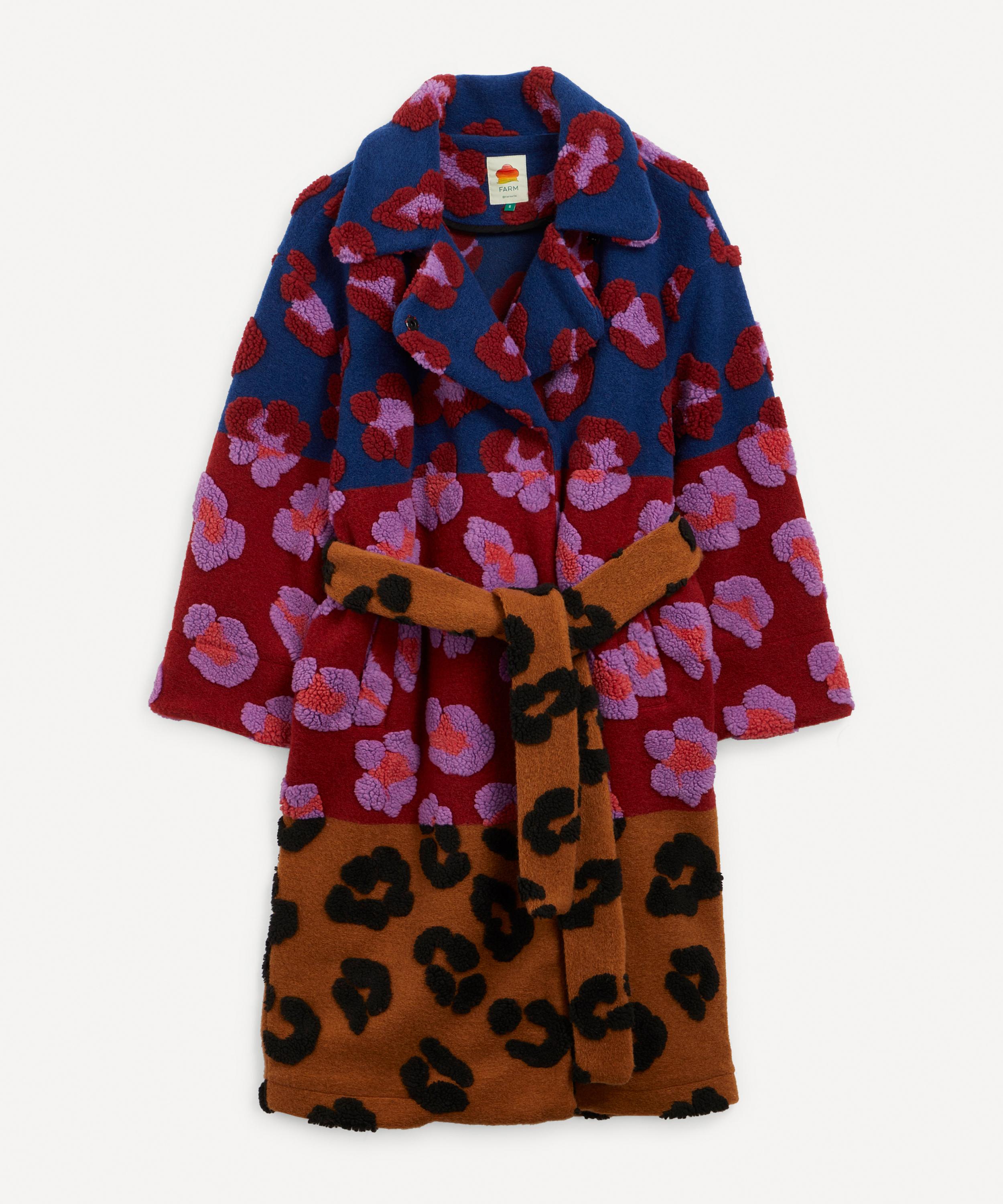 FARM Rio - Mixed Leopards Fleece Coat image number 0