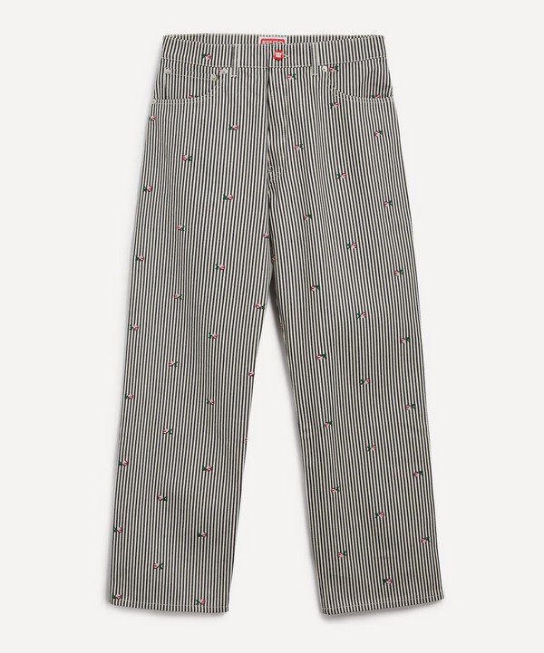 Kenzo - Rinse Striped Suisen Relaxed Jeans image number null
