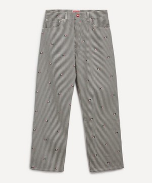 Kenzo - Rinse Striped Suisen Relaxed Jeans image number 0