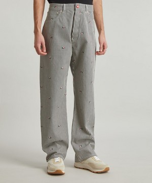 Kenzo - Rinse Striped Suisen Relaxed Jeans image number 2