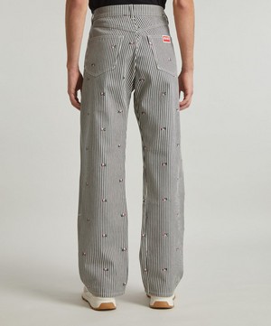 Kenzo - Rinse Striped Suisen Relaxed Jeans image number 3