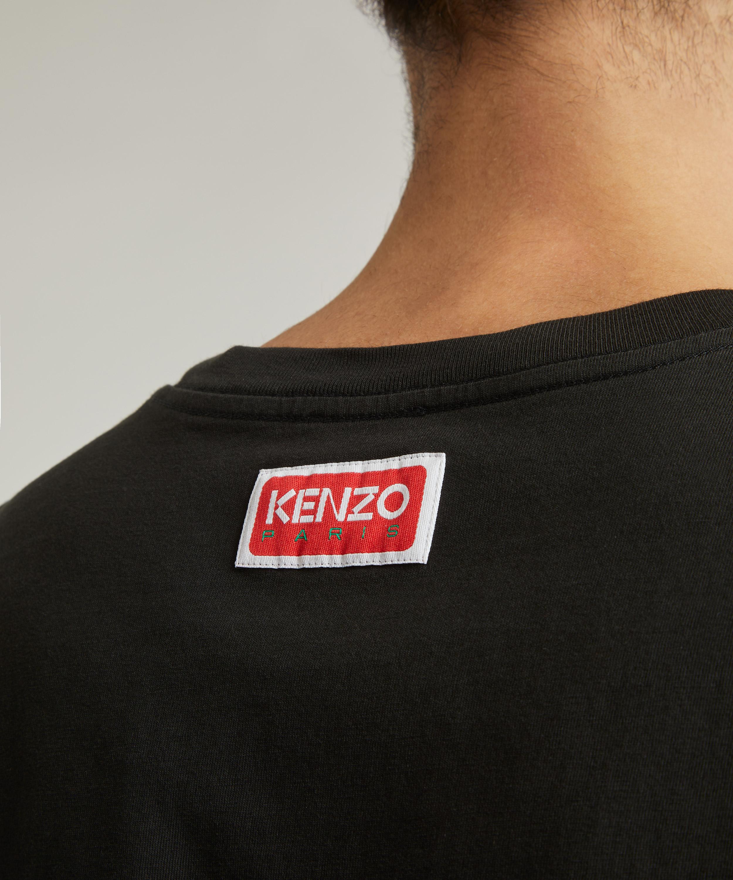 Kenzo logo-print organic cotton towel - Red