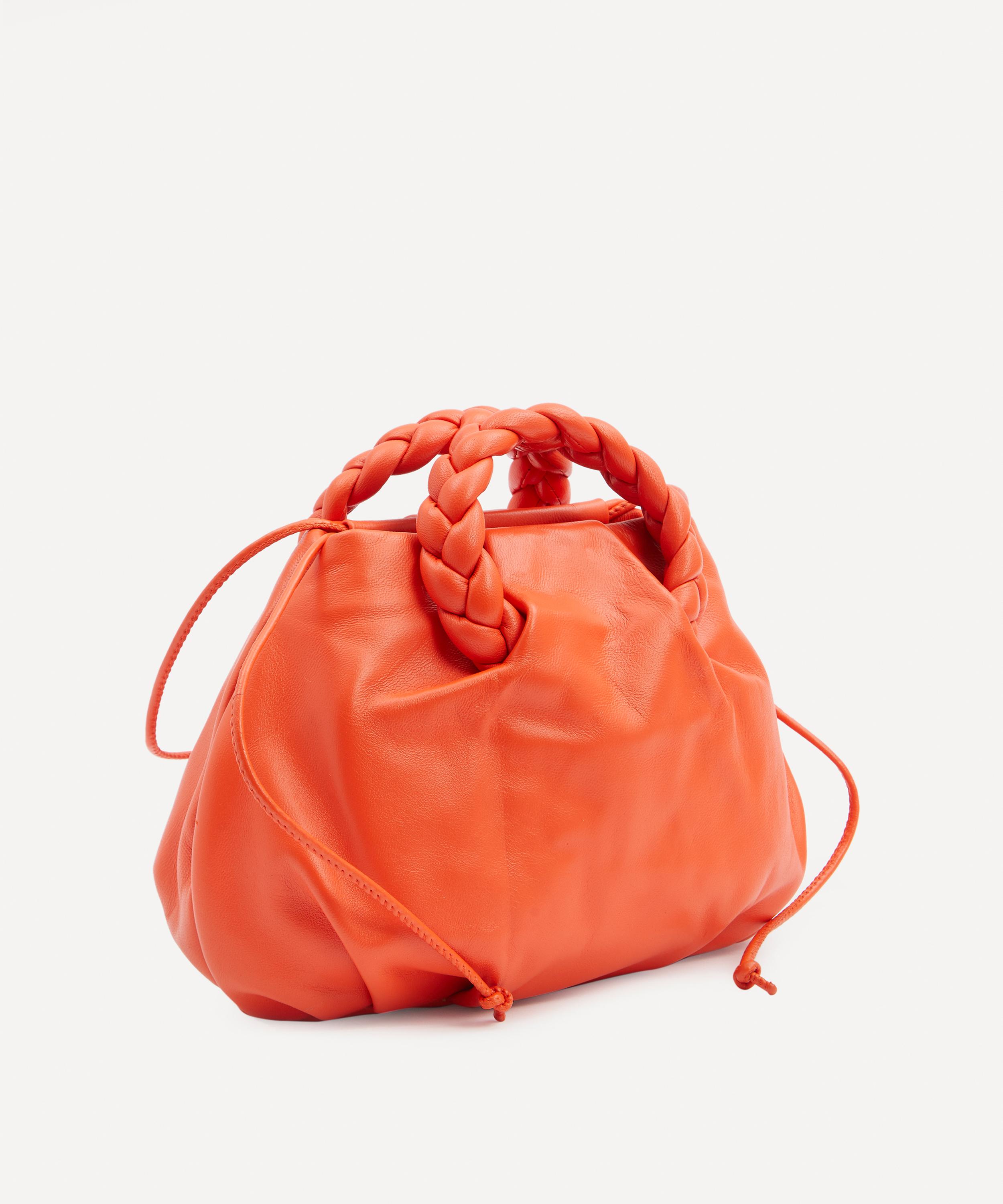 HEREU Bombon Braided Leather Top-Handle Bag