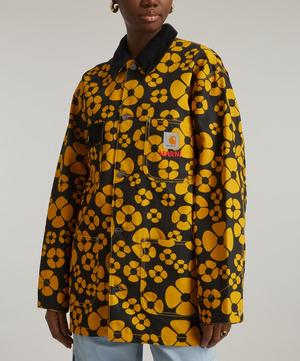 MARNI X CARHARTT WIP - Yellow Oversized Floral Jacket image number 3